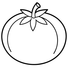 Simple Tomato Vector Outline
