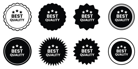 best quality, quality assurance, label, badge, sticker shape vector illustration on white background