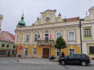 Fototapeta premium Historical city center of Havlickuv Brod in Vysocina region, showcasing architecture, square and urban heritage in Bohemia 