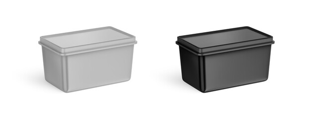 Plastic Container Mockup 3D Rendering Isolated Background