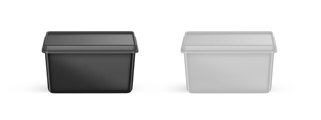 Plastic Container Mockup 3D Rendering Isolated Background