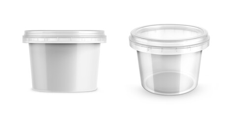 Plastic Container Mockup 3D Rendering Isolated Background