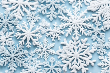 Elegant snowflakes create a winter wonderland background filled with chaos and beauty