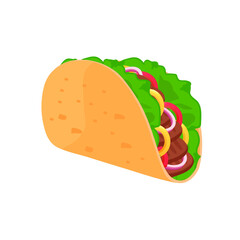 Grilled beef taco with fresh tomato salsa over white