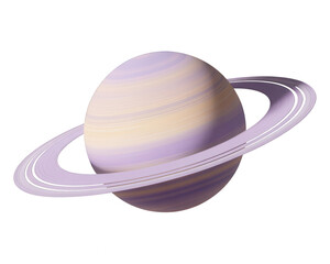 A stylized rendering of saturn with its rings against a plain black background in soft pastel tones