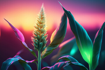Generated image, Pflanze bunt, fantasievoll