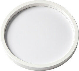 Fototapeta premium Blank White Round Picture Frame