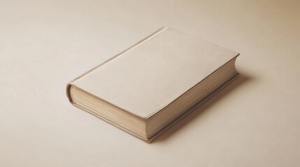 Fototapeta premium Blank cream-colored hardback book