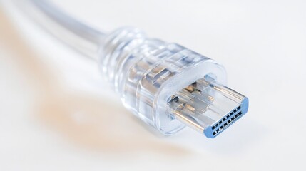 Close-up of a USB-C connector