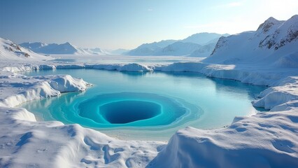 The magnificent scenery of glacial lakes and snow capped mountains
