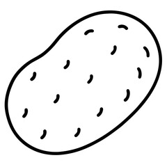 Simple Potato Vector Outline