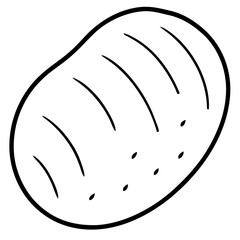 Simple Potato Vector Outline