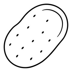 Simple Potato Vector Outline