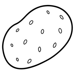 Simple Potato Vector Outline