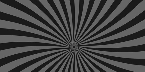 Vector Abstract black sun rays sunburst backdrop background. Vintage sun ray black and gray radial spiral sunrise, sunlight creative vector summer sunny.  abstract beam flare banner, cartoon .