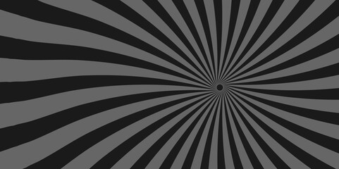 Vector Abstract black sun rays sunburst backdrop background. Vintage sun ray black and gray radial spiral sunrise, sunlight creative vector summer sunny.  abstract beam flare banner, cartoon .