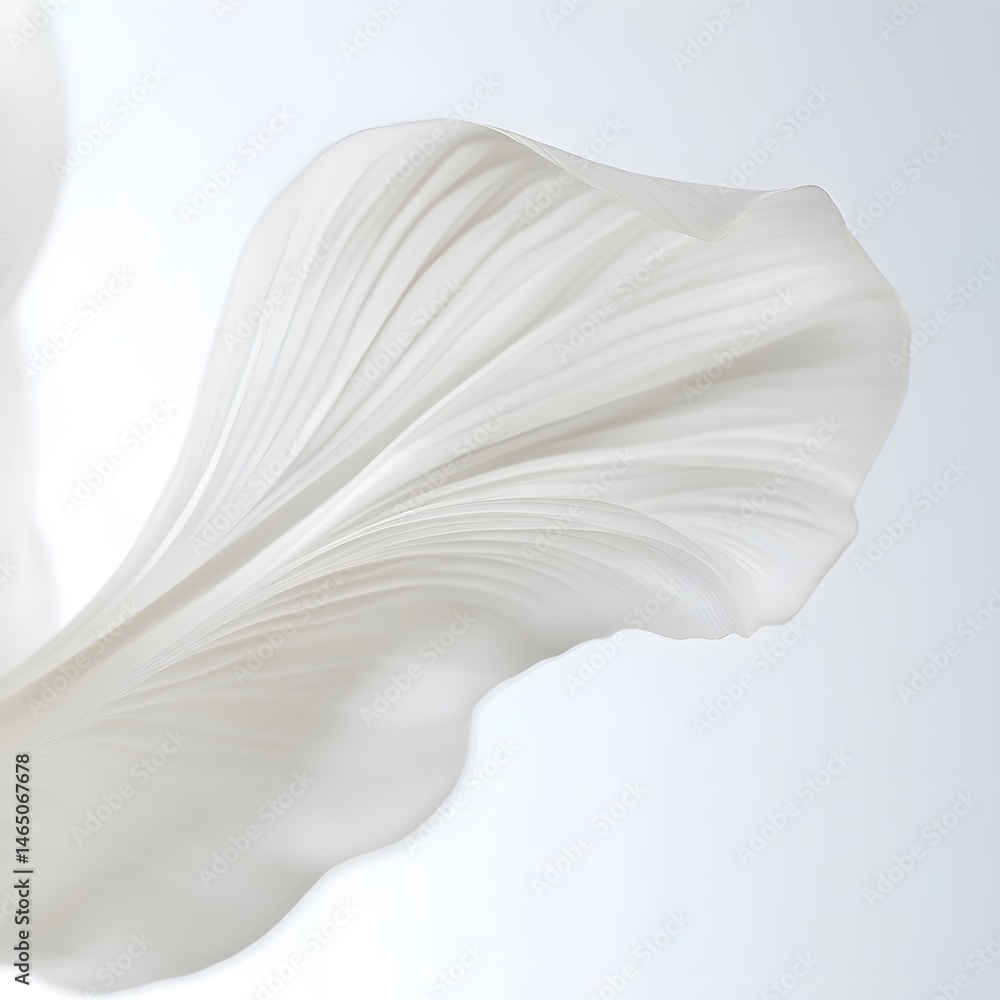 Poster elegant draped fabric in a soft flowing motion creates an abstract textural composition