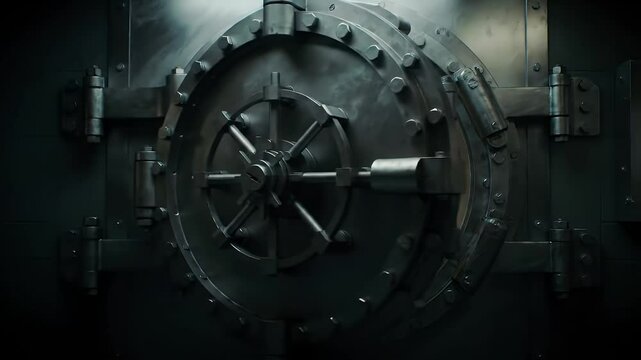 Secure Heavy Bank Vault Door Closing Mechanism