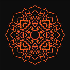easy mandala design with clean lines for coloring book, tattoo and henna design, creative mandala art, mandala design for adults coloring book
