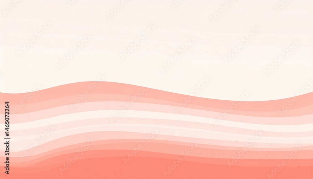 Poster flowing abstract waves digital art soft gradient calm atmosphere minimalist viewpoint serene concept