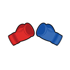 Red and Blue Boxing Glove