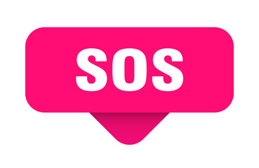 sos sticker. sos sign on transparent background