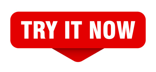 try it now sticker. try it now sign on transparent background