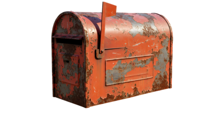 Rusty vintage mailbox