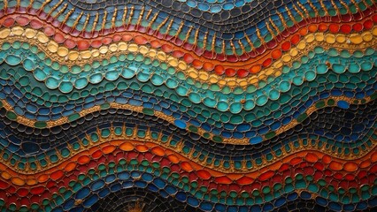 Abstract Art of Colored Waves