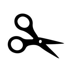 AI Generated Scissor Vector Silhouette Isolate White Background