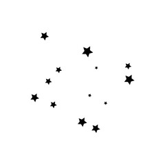 Black Star Cluster Vector Design