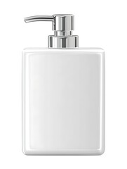 Obraz premium White Ceramic Soap Dispenser with Chrome Pump