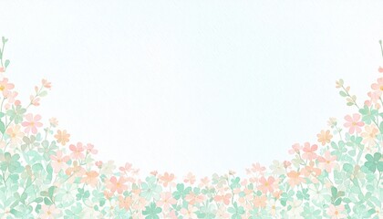 Fototapeta premium Floral spring blooming event in nature soft pastel colors digital artwork serene environment aerial view vibrant concept