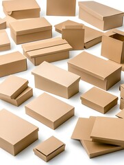 Collection of Cardboard Boxes, Various Sizes & Styles
