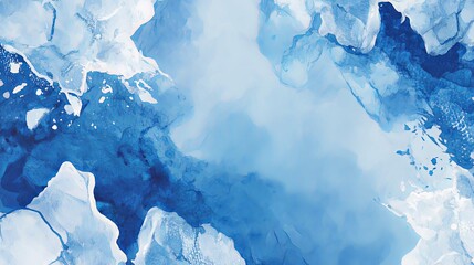 Tranquil Blue Watercolor Paint Background for Artistic Projects