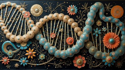 DNA Complex Art Design Diagram