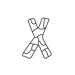 mosaic stain letters icon