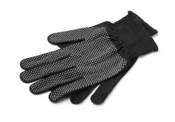 Pair of PVC dotted black gloves