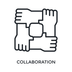 Collaboration Icon Outline Style. Vector Illustration For Graphic Design