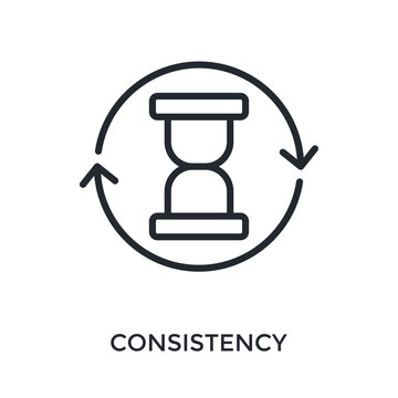 Consistency Icon Outline Style. Vector Illustration For Graphic Design