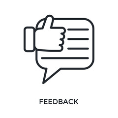 Feedback Icon Outline Style. Vector Illustration For Graphic Design