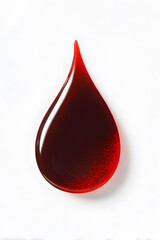 Fototapeta premium Red wine or blood drop isolated on white background