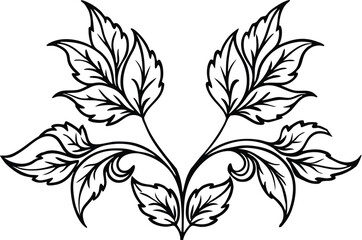 art nouveau style leafy tendrils