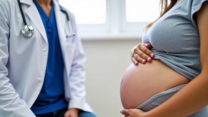 pregnant woman at the doctor's office