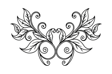Fototapeta premium art nouveau style leafy tendrils