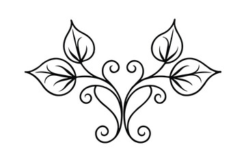 art nouveau style leafy tendrils