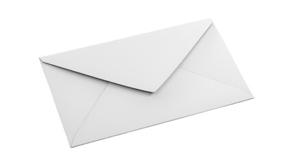 Envelope stands ready for mailing with a crisp white appearance and clean lines, perfect for personal or professional correspondence, isolated on transparent background