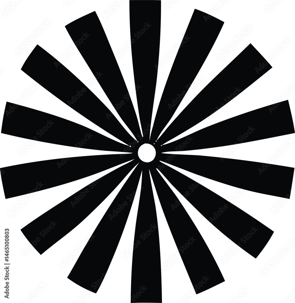 Poster monochromatic vector design with retro sunburst rays on a textured grunge backdrop