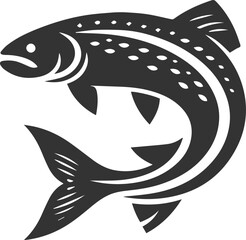 Vector trout fish silhouette