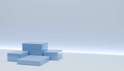 Clean White Light Geometric Product Display for Modern Showcase Mockup